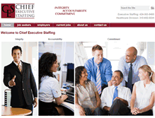 Tablet Screenshot of chiefexecutivestaffing.com